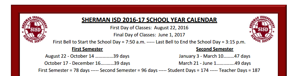 District School Academic Calendar for Jefferson Elementary
