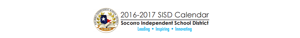 District School Academic Calendar for Socorro High School