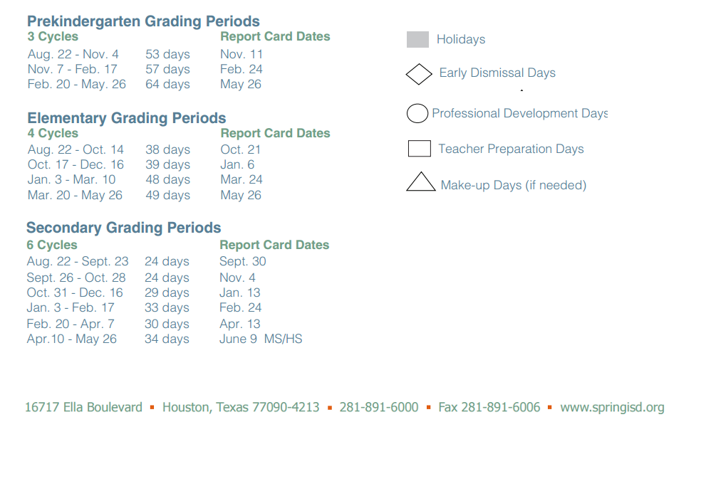 District School Academic Calendar Key for Stelle Claughton Middle School