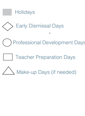 District School Academic Calendar Legend for Sp Ed Contract