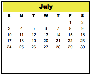 District School Academic Calendar for Spring Branch Elementary for July 2016