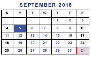 District School Academic Calendar for Kennedy-powell Elementary for September 2016