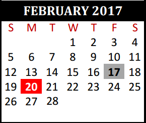 District School Academic Calendar for Decker Prairie Elementary for February 2017