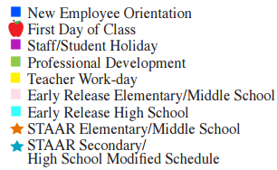 District School Academic Calendar Legend for John B Alexander High School