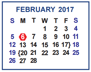 District School Academic Calendar for Horton Disciplinary Alternative Ed for February 2017