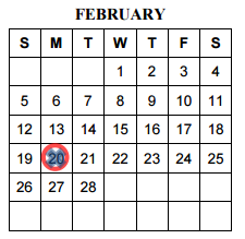 District School Academic Calendar for Edward B Cannan Elementary School for February 2017