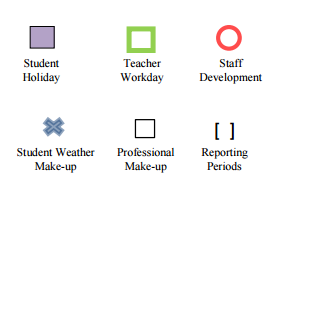 District School Academic Calendar Legend for Stubblefield Alternative Academy