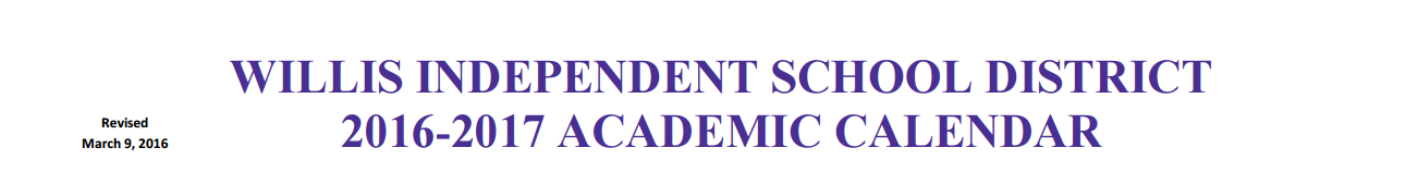 District School Academic Calendar for Stubblefield Alternative Academy