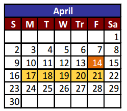District School Academic Calendar for Eastwood High School for April 2017