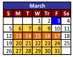 District School Academic Calendar for Desert View Middle School for March 2017