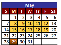 District School Academic Calendar for Cesar Chavez Middle School for May 2017