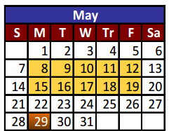 District School Academic Calendar for Cedar Grove Elementary for May 2017