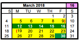 District School Academic Calendar for Calvert Elementary for March 2018
