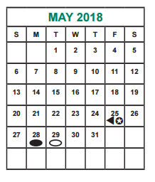 District School Academic Calendar for Mahanay Elementary School for May 2018