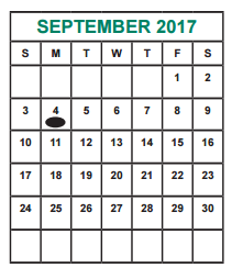 District School Academic Calendar for Chambers Elementary School for September 2017