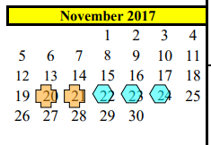 District School Academic Calendar for Fairview Junior High for November 2017