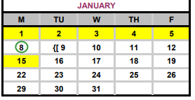 District School Academic Calendar for Bastrop County Juvenile Boot Camp for January 2018