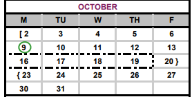 District School Academic Calendar for Lost Pines Elementary School for October 2017