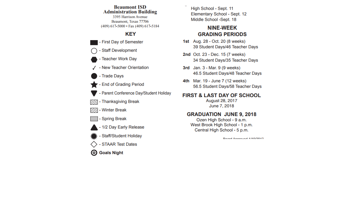 Beaumont Isd Calendar