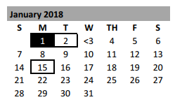 District School Academic Calendar for Miller Heights Elementary for January 2018