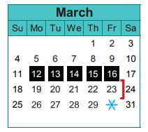 District School Academic Calendar for Nancy H Strickland Intermediate for March 2018