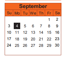 District School Academic Calendar for Huie Special Educ Ctr for September 2017