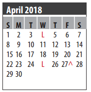 District School Academic Calendar for Margaret S Mcwhirter Elementary for April 2018