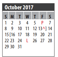 District School Academic Calendar for Brookwood Elementary for October 2017