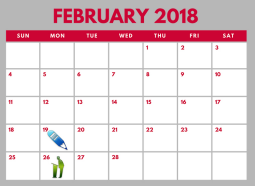 District School Academic Calendar for Coppell Middle North for February 2018