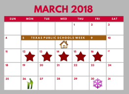 District School Academic Calendar for P A S S Learning Ctr for March 2018
