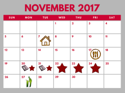 District School Academic Calendar for Coppell Middle East for November 2017