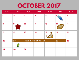 District School Academic Calendar for P A S S Learning Ctr for October 2017