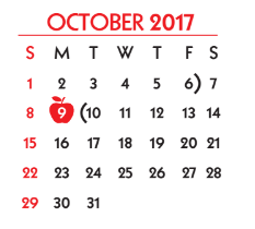 District School Academic Calendar for Coles High School And Educational for October 2017