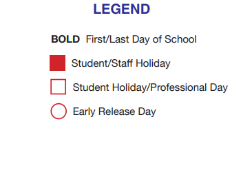 District School Academic Calendar Legend for Tarrant Co J J A E P