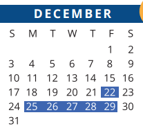 District School Academic Calendar for Francone Elementary School for December 2017