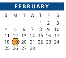 District School Academic Calendar for Cypress Ridge High School for February 2018