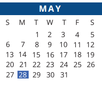 District School Academic Calendar for Sampson Elementary for May 2018