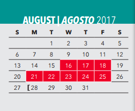 District School Academic Calendar for Arthur Kramer Elementary School for August 2017