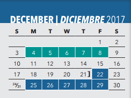 District School Academic Calendar for Arthur Kramer Elementary School for December 2017