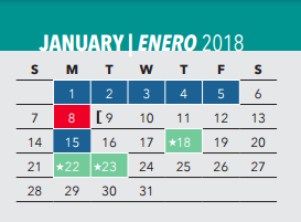 District School Academic Calendar for Arthur Kramer Elementary School for January 2018