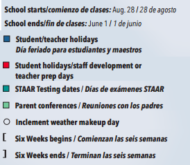 District School Academic Calendar Legend for Arthur Kramer Elementary School