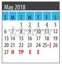 District School Academic Calendar for Bay Colony Elementary School for May 2018