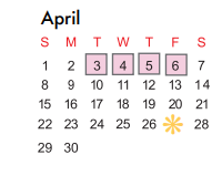 District School Academic Calendar for Kennemer Middle School for April 2018