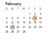 District School Academic Calendar for Hyman Elementary for February 2018