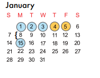 District School Academic Calendar for Alexander Elementary for January 2018