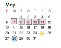 District School Academic Calendar for Grace R Brandenburg Intermediate for May 2018