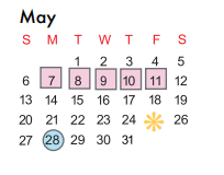 District School Academic Calendar for Reed Middle School for May 2018