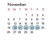 District School Academic Calendar for Duncanville High School for November 2017