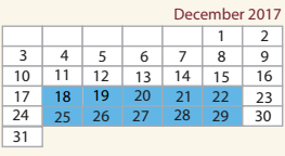 District School Academic Calendar for Edgewood High School for December 2017