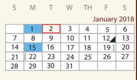 District School Academic Calendar for Edgewood Middle for January 2018